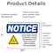 Signmission Cold Burn Hazard Cryogenic Liquid Sign, Vinyl Decal, 10in W x 7in L, 2PK OS-2PACK-NS-D-710-L-10700 - alternate 4